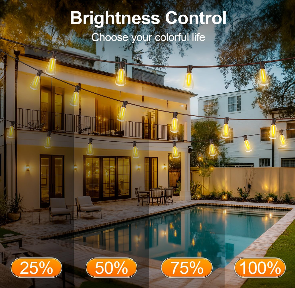 Outdoor String Lights - 100 ft