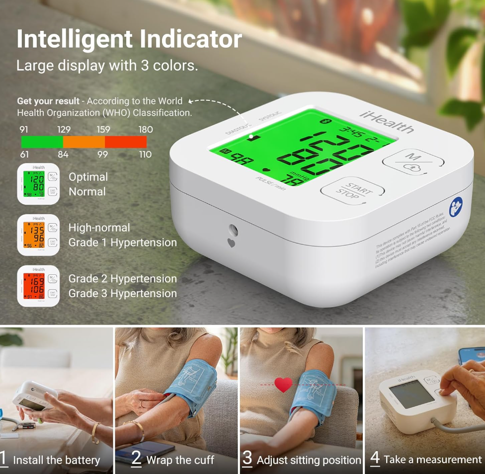 iHealth Track Smart Upper Arm Blood Pressure Monitor