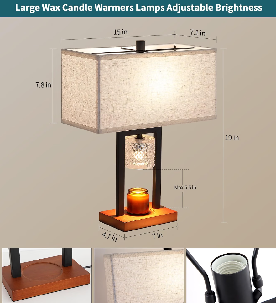 2 in 1 Candle Warmer and Table lamp