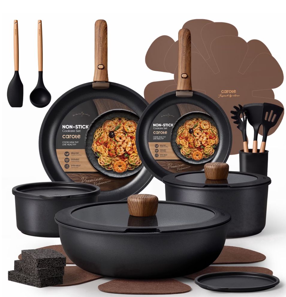 24-Piece Nonstick Cookware Set