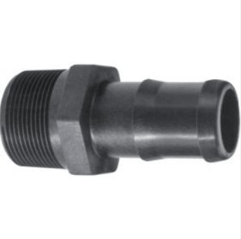 Threaded hose barb 1/2" MNPT x 1/2" barb (straight)
