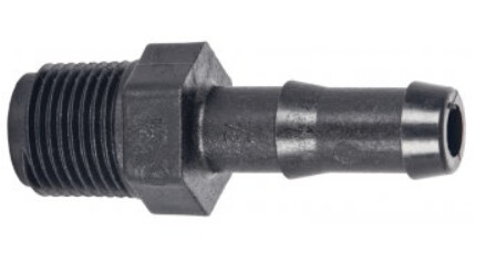 Threaded hose barb 1/2" MNPT x 1/4" barb (straight)​