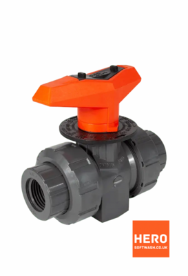 1/2” GF softwash metering valve with NPT threaded ends