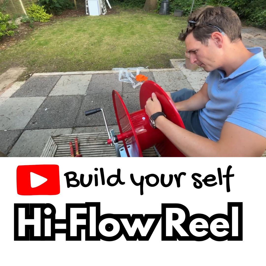 DIY high flow 3/4" pressure washer water supply reel  KIT (Build yourself)