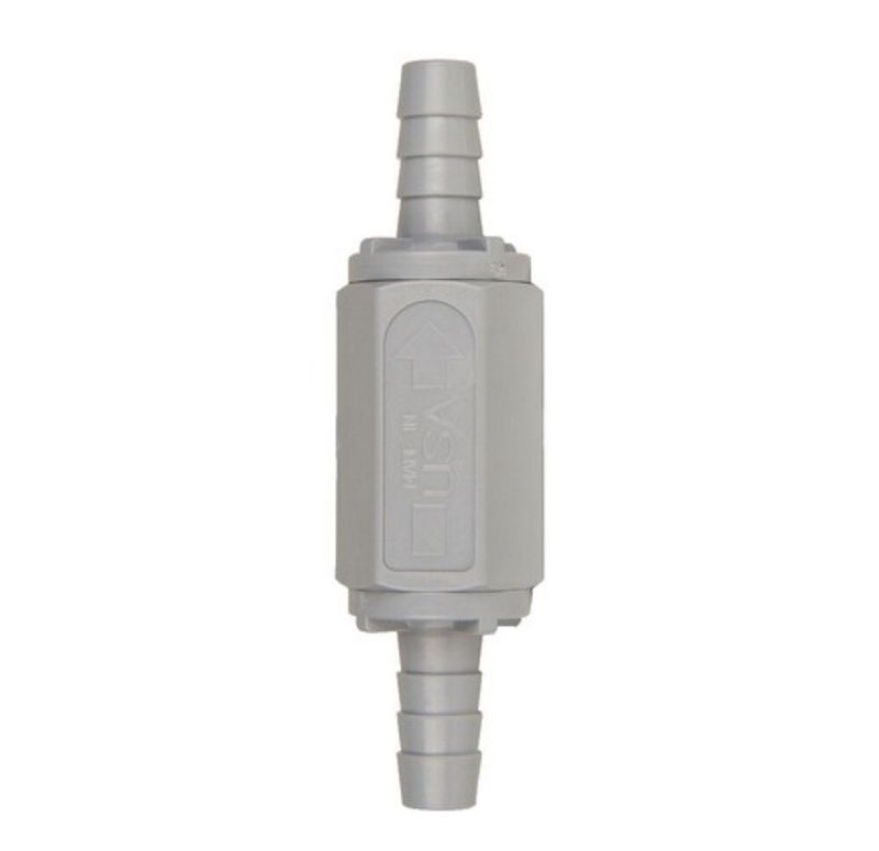 3/8” barbed PVC check valves with viton seals for softwashing 3/8” barbed PVC check valves with viton seals for softwashing