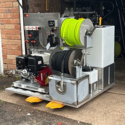 Van mounted softwash system for mobile roof and exterior cleaning across Birmingham and Solihull UK.