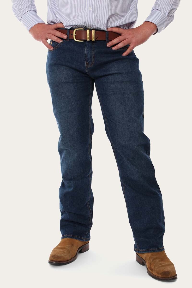 MJE - STURT MENS CLASSIC FIT JEAN RELAXED LEG MID BLUE