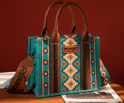 BGS - Wrangler Southwestern Small Tote - Turquoise