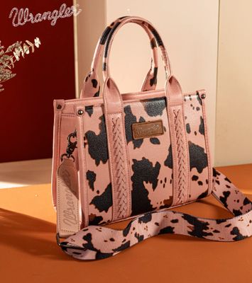 BGS - Wrangler Pink Cow Print Small Tote