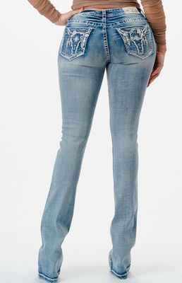 WJE - GRACE IN LA EMBROIDERED STEER HEAD JEAN LADIES