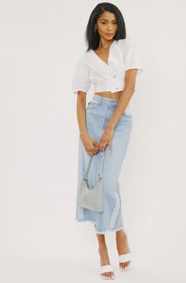 WSK - KAN CAN USA DENIM MIDI SKIRT