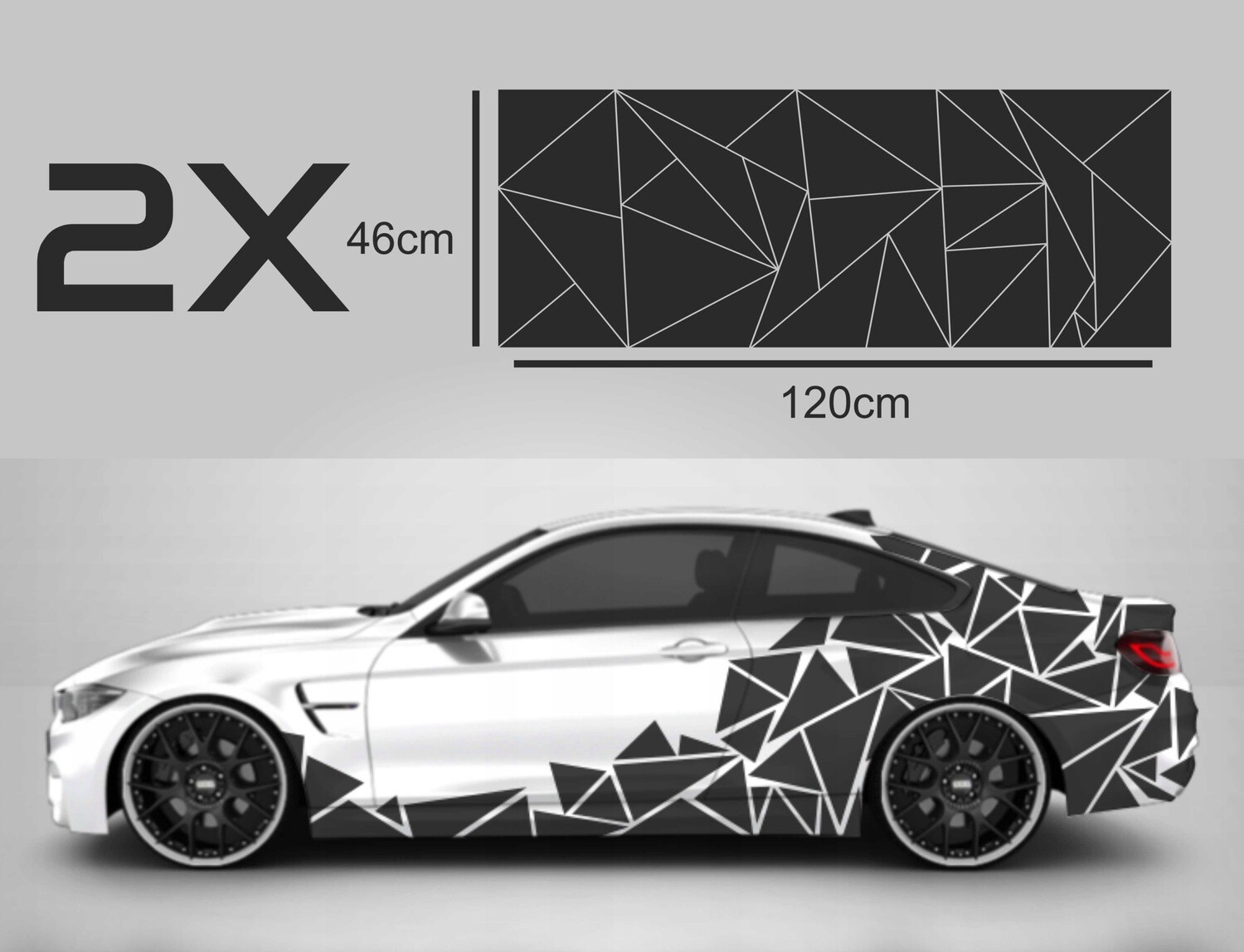 Trikampiai spalvoti lipdukai dideli (70 vnt)