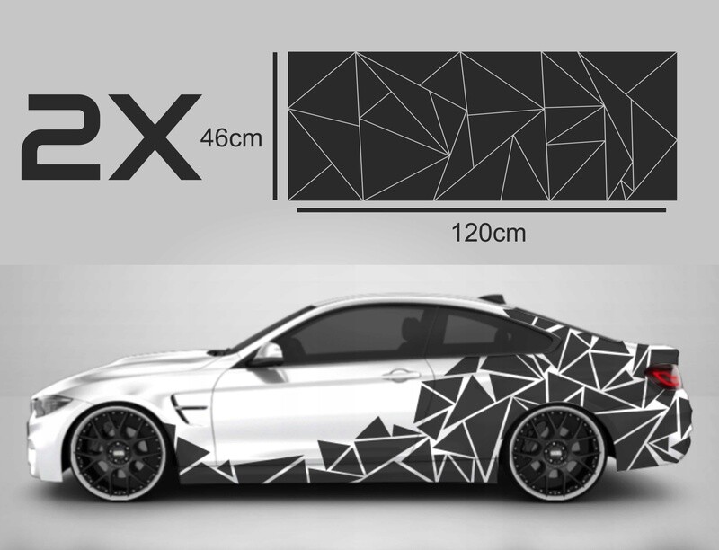 Trikampiai spalvoti lipdukai dideli (70 vnt)