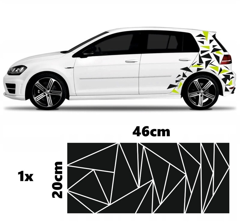 Trikampiai spalvoti lipdukai maži (28 vnt)