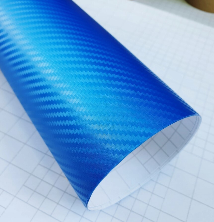 Plėvelė Carbon 3D šviesiai mėlyna 50x152cm