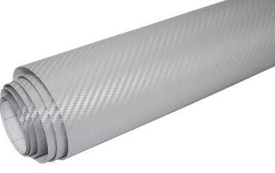 Plėvelė Carbon 3D sidabrinė 50x152cm