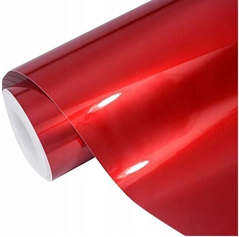 Plėvelė raudona blizgi (Candy) metallic 50x152cm