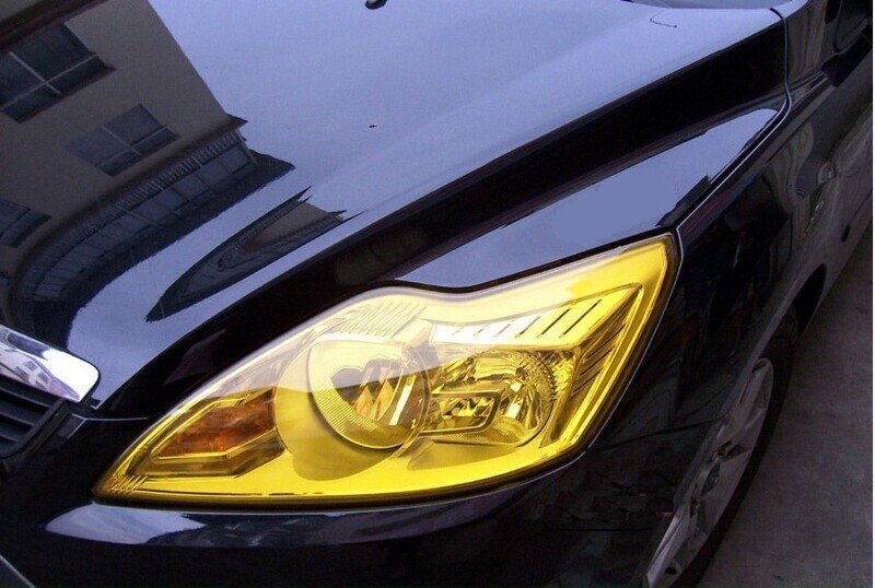 Plėvelė žibintams geltona 50x30cm