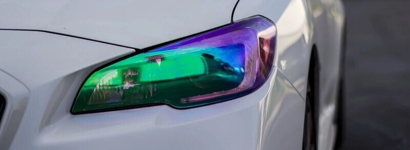 Plėvelė žibintams chameleon žydra 50x30cm