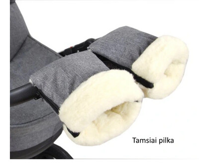 Pirštinės prie vežimo su užtrauktuku šonuose