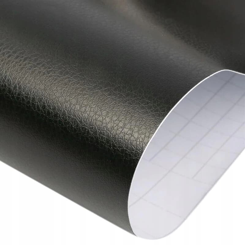 Plėvelė odos imitacija juoda 10x152cm