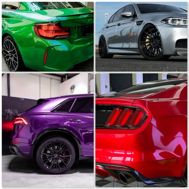 Automobilio apklijavimo plėvelė - blizgi Metallic (įvairių spalvų)