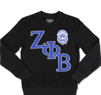 Zeta Crewneck with Chenille Lettering