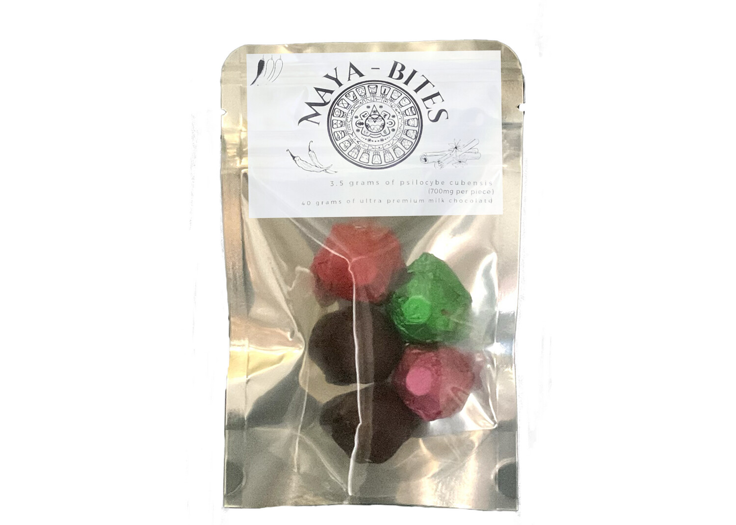 Wizard Snack “Maya-Bites”  *5 pieces (700mg each) Mushroom Chocolates