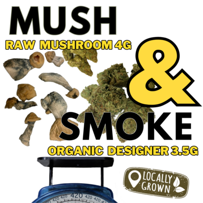 {Mush  & Smoke}  Mushroom 4G + Organic Designer 3.5G