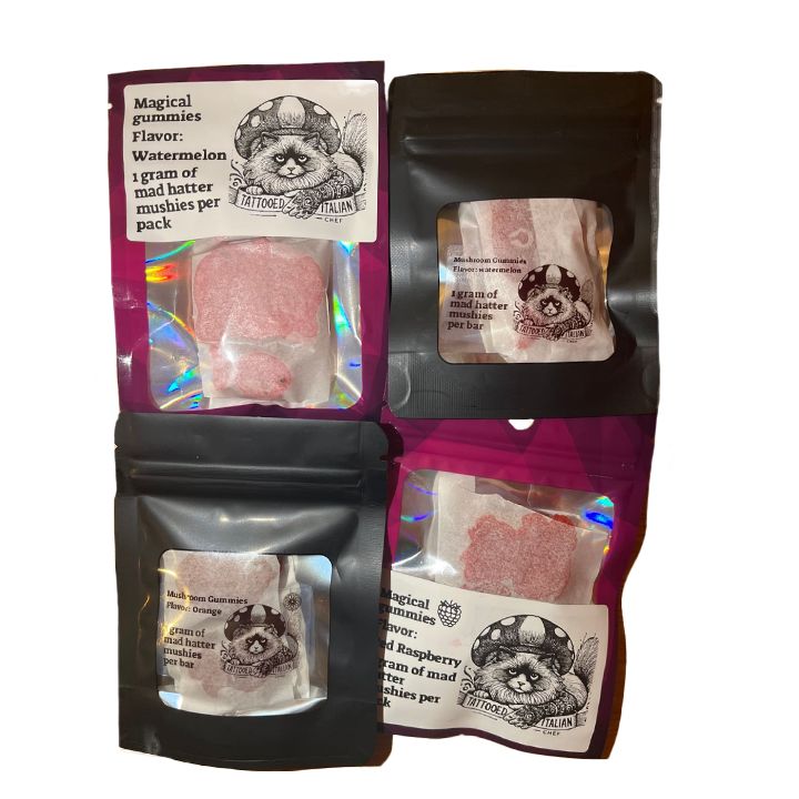 “TIDAL WAVE &amp; MAD HATTER GUMMIES” {Each Pack has 1gram of Penis Envy Mushroom} Vegan   3packs for $60