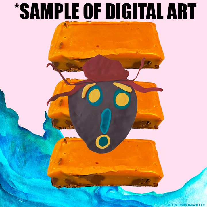 Mushie Munchie | 3 "CHOCOLATE BARS" | Digital Art