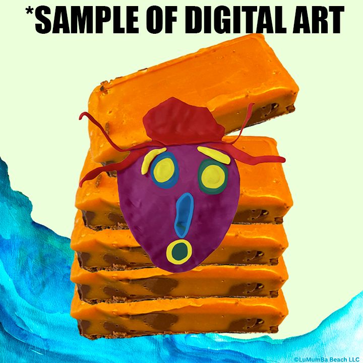Mushie Munchie | 5 "CHOCOLATE BARS" | Digital Art, Digital Art: 5 Chocolate Bars Digital Art