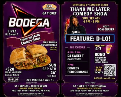 "Thank Me Later" Comedy Show Ticket