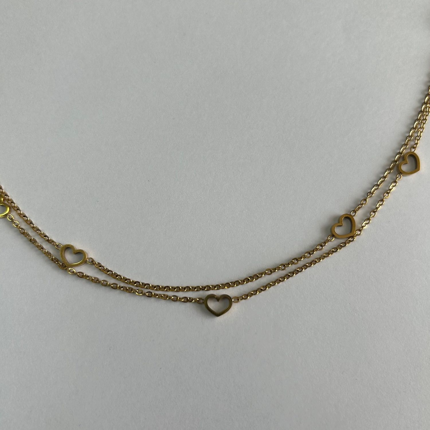 Gold Layered Hearts Anklet