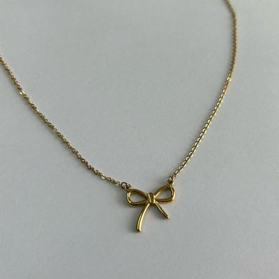 Gold Bow Necklace