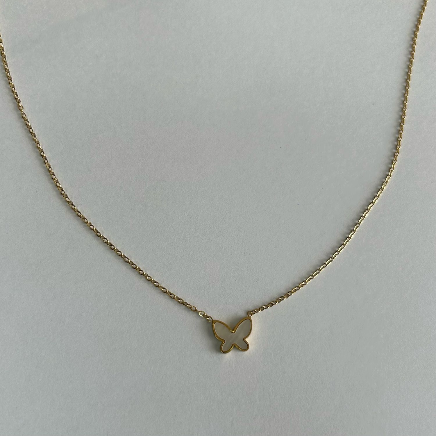 Gold Transformed Butterfly Necklace