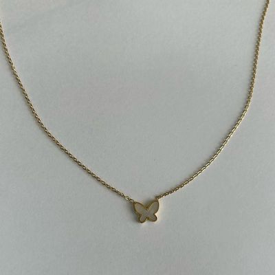 Gold Transformed Butterfly Necklace