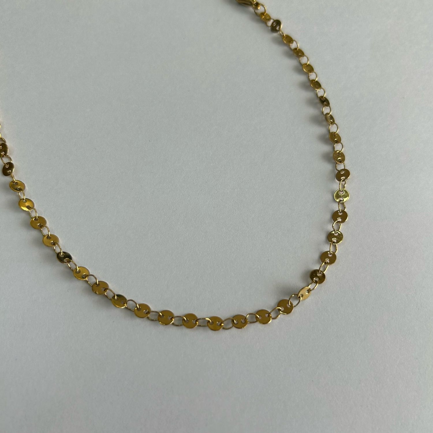 Gold Circle Link Anklet