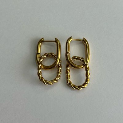 3-in-1 Gold Earrings