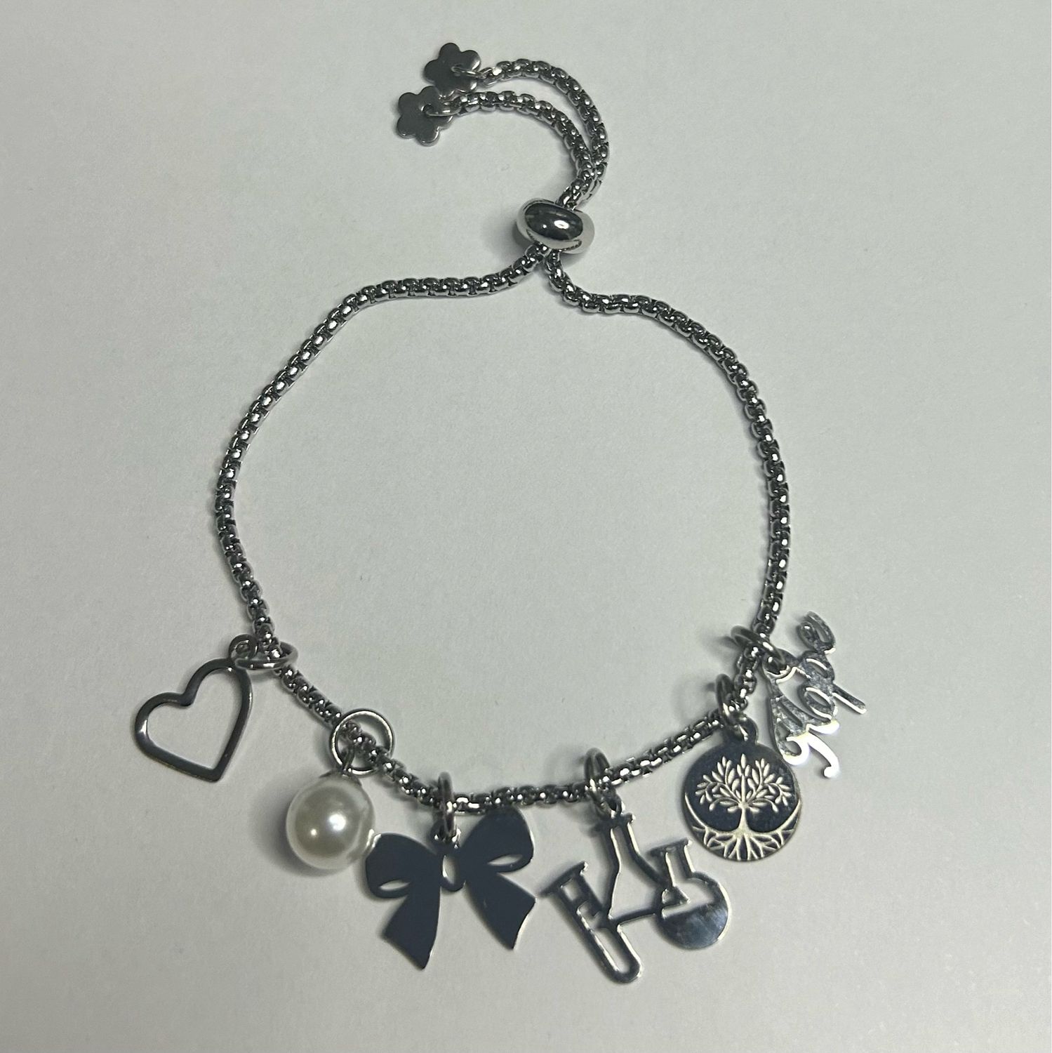 Customizable Charm Slider Bracelet