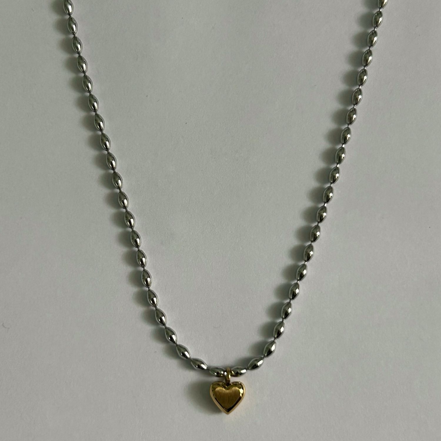 Dainty Mixed Metal Heart Necklace