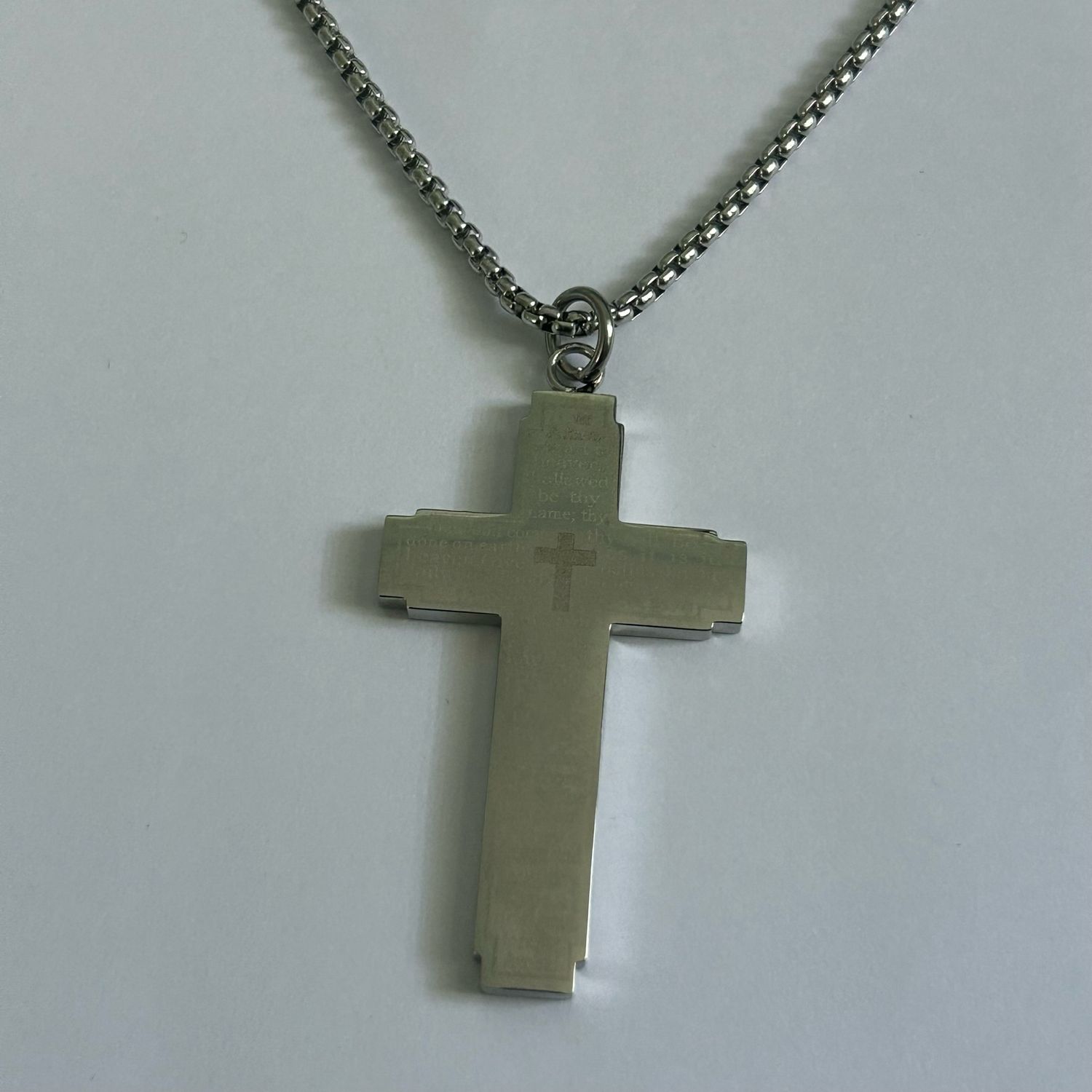 Lord&#39;s Prayer Cross Necklace