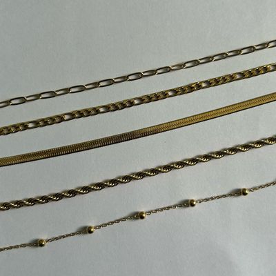 Stackable Gold Chain Bracelets