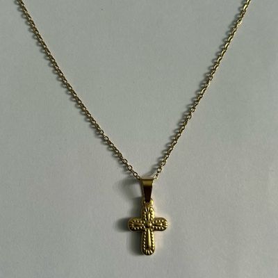 Gold Dainty Cross Necklace