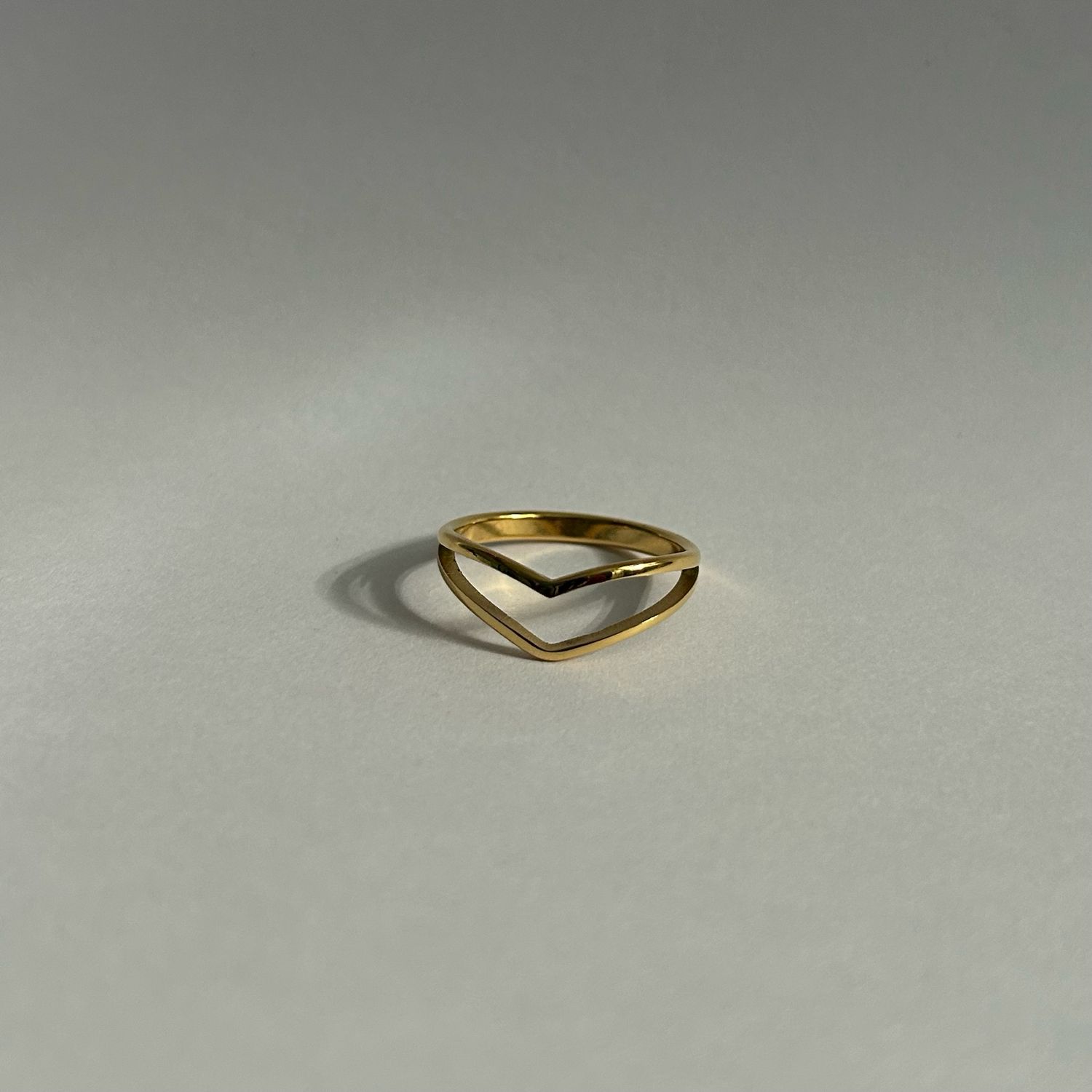 Gold Simple Layered Ring