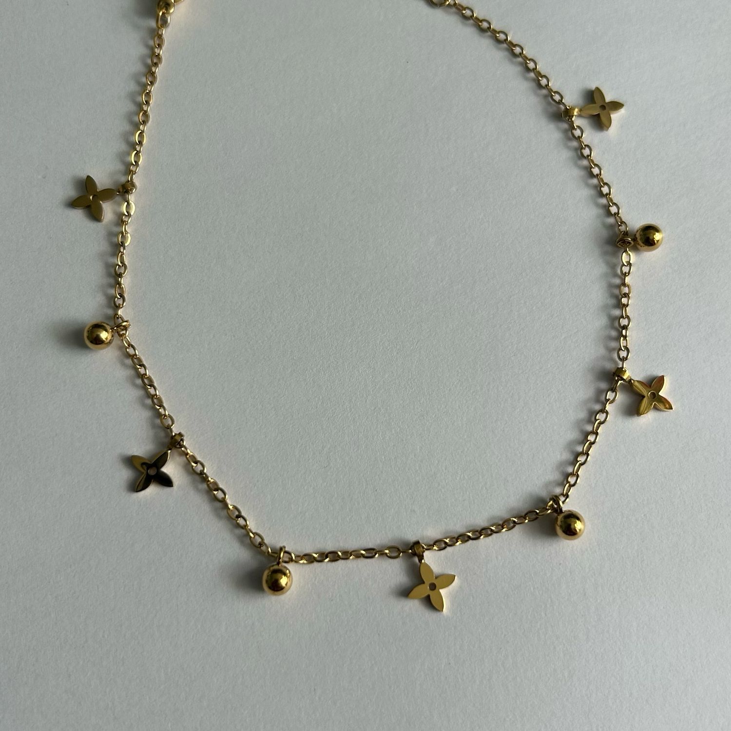 Gold Cross Anklet