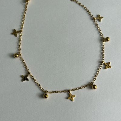 Gold Cross Anklet
