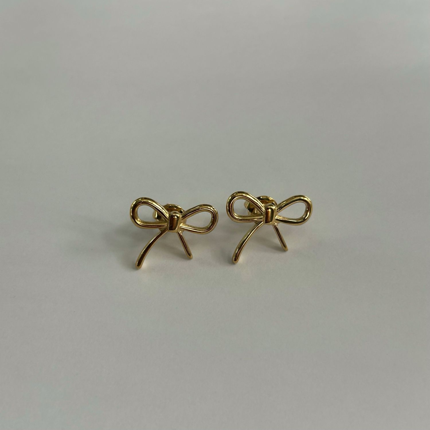 Gold Plated Bow Earrings
