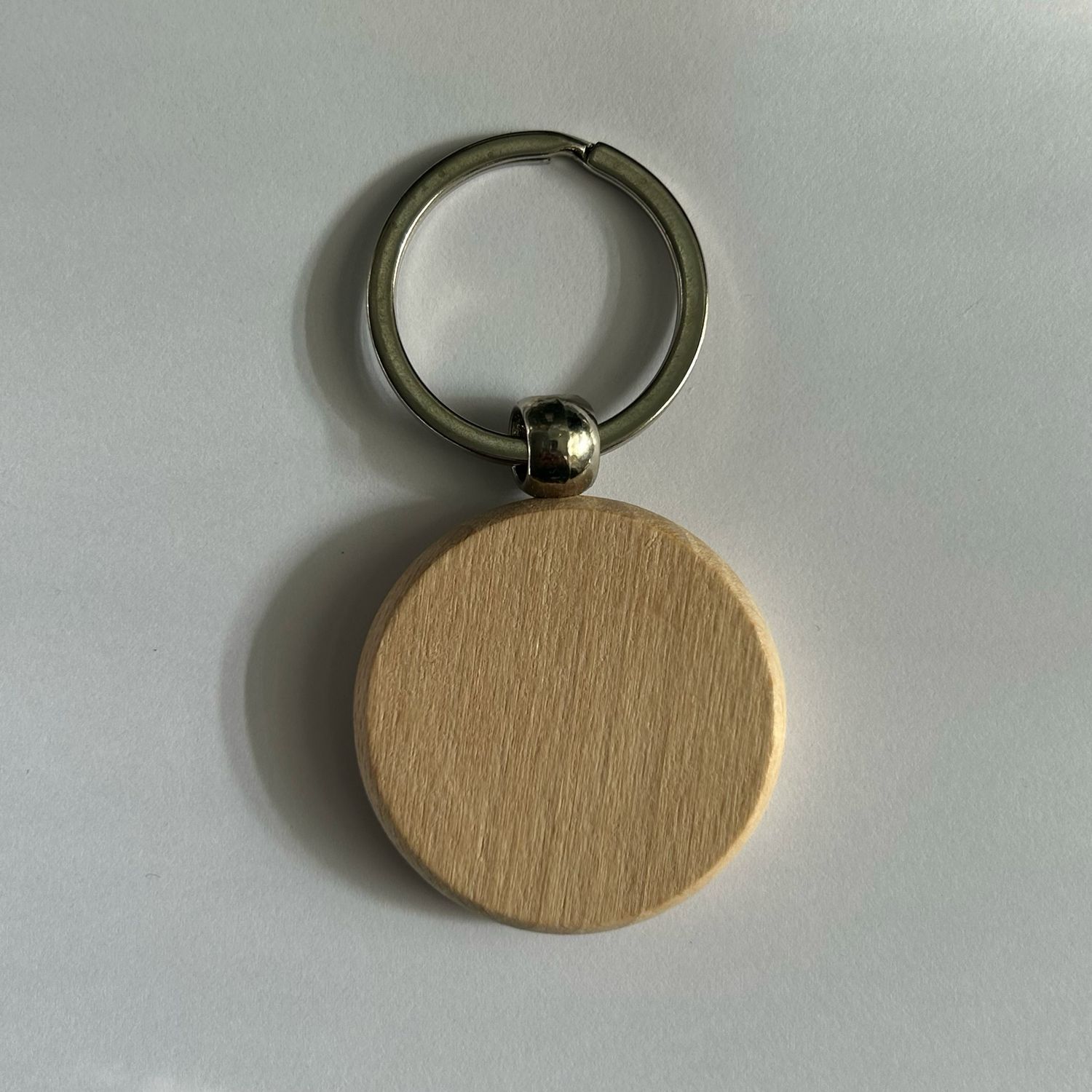 Wooden Round Keyring – Engravable