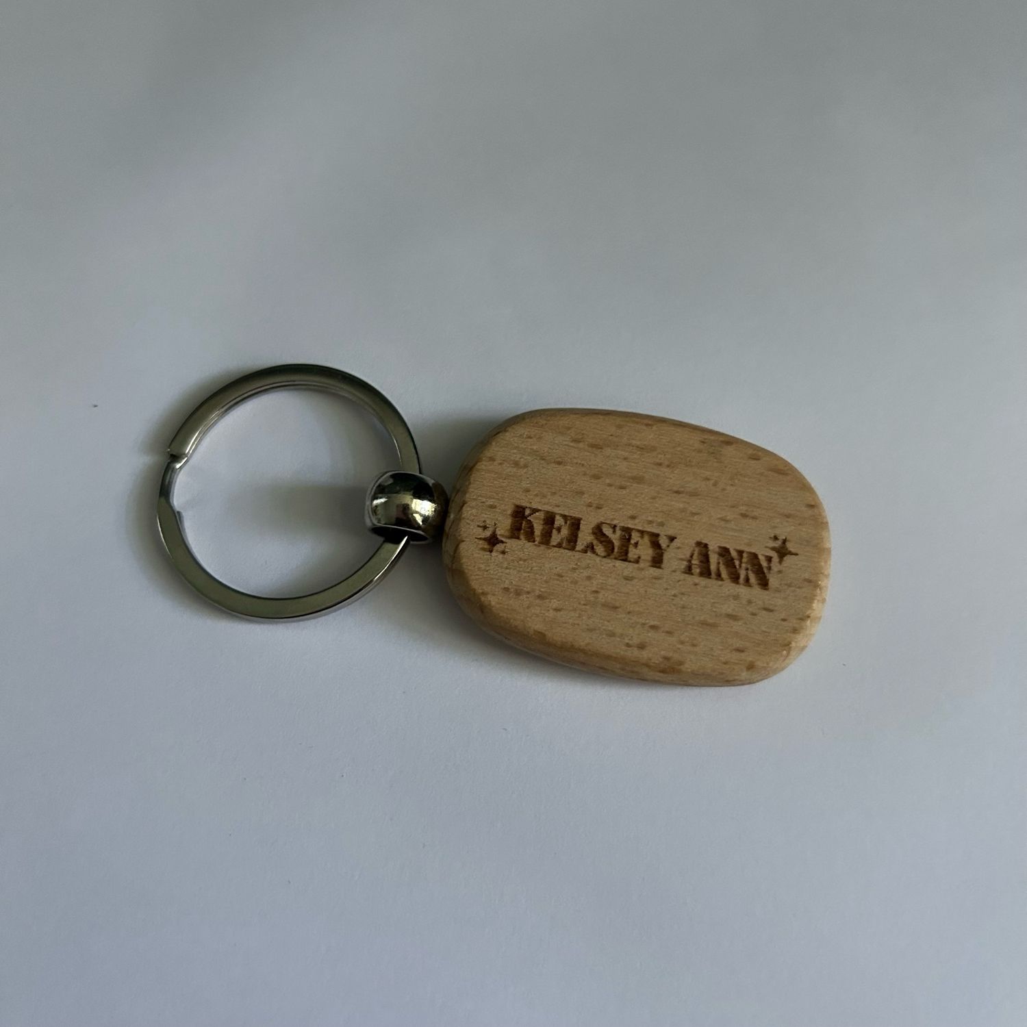 Wooden Oval Keyring â Engravable Wooden Oval Keyring â Engravable